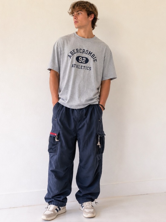 Abercrombie & Fitch Other - Abercrombie & Fitch Vintage A92 Nylon Cargo Pants Mesh Y2K Parachute 90s